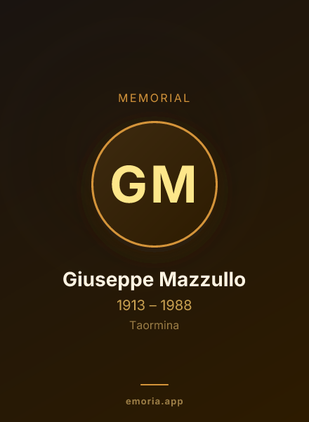 Memorial portrait of Giuseppe Mazzullo