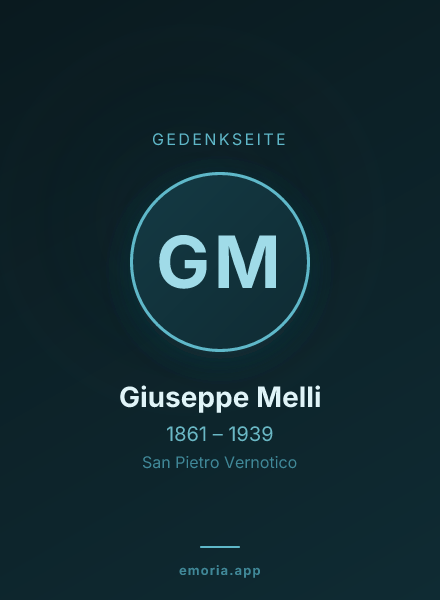 Gedenkportrait von Giuseppe Melli