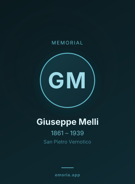 Memorial portrait of Giuseppe Melli