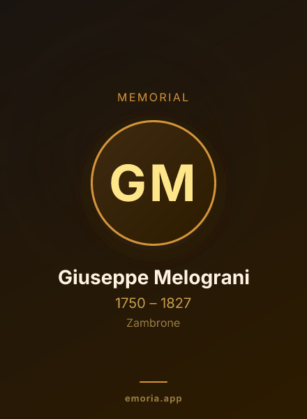 Memorial portrait of Giuseppe Melograni
