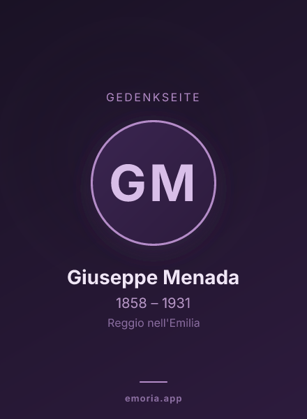 Gedenkportrait von Giuseppe Menada