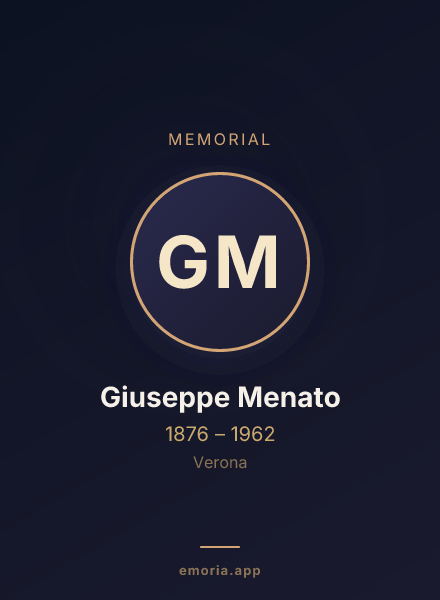 Memorial portrait of Giuseppe Menato