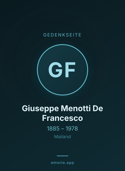 Gedenkportrait von Giuseppe Menotti De Francesco