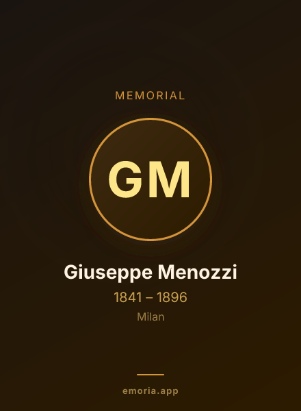 Memorial portrait of Giuseppe Menozzi