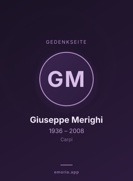 Gedenkportrait von Giuseppe Merighi