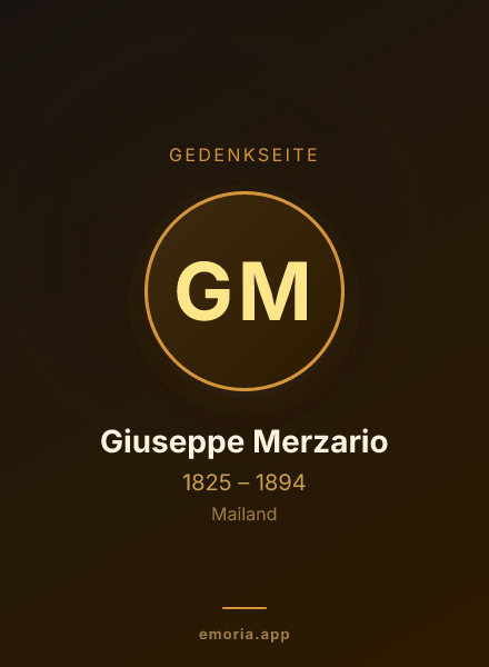 Gedenkportrait von Giuseppe Merzario