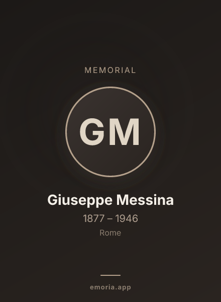 Memorial portrait of Giuseppe Messina