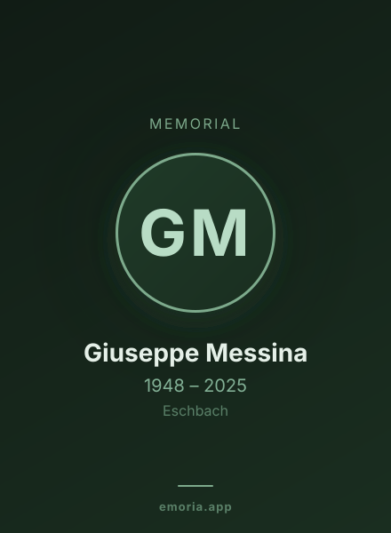 Memorial portrait of Giuseppe Messina