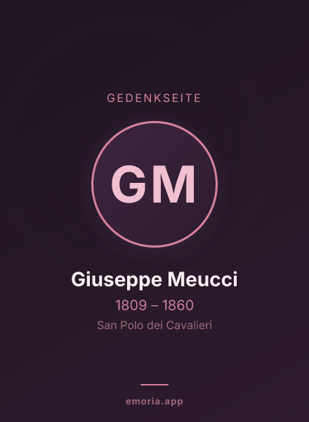 Gedenkportrait von Giuseppe Meucci