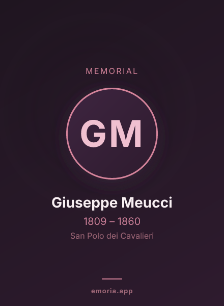 Memorial portrait of Giuseppe Meucci