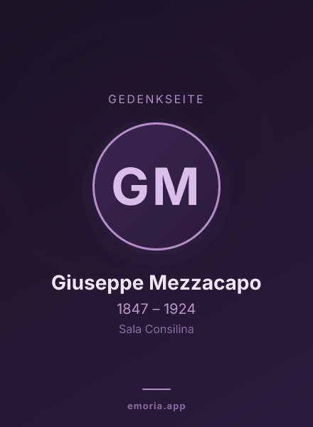 Gedenkportrait von Giuseppe Mezzacapo