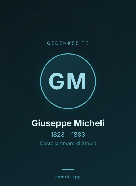 Gedenkportrait von Giuseppe Micheli