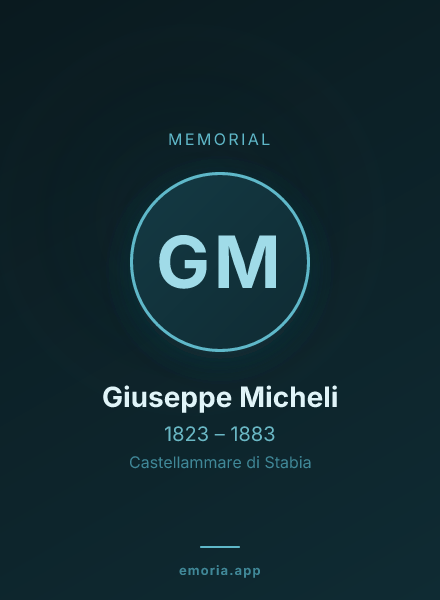 Memorial portrait of Giuseppe Micheli