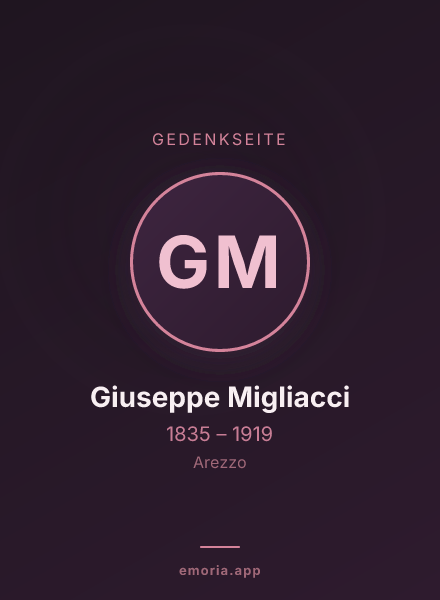 Gedenkportrait von Giuseppe Migliacci