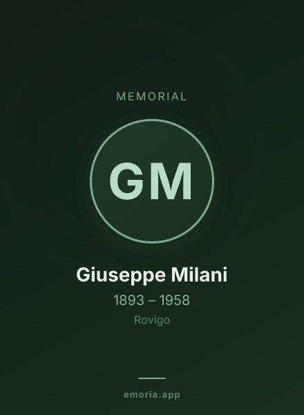 Memorial portrait of Giuseppe Milani