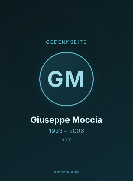 Gedenkportrait von Giuseppe Moccia