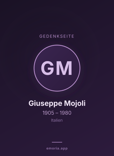Gedenkportrait von Giuseppe Mojoli