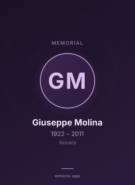 Memorial portrait of Giuseppe Molina