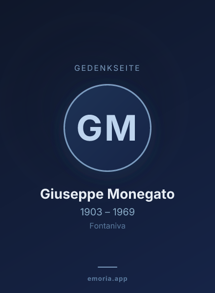 Gedenkportrait von Giuseppe Monegato
