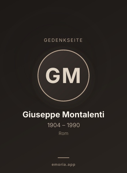Gedenkportrait von Giuseppe Montalenti
