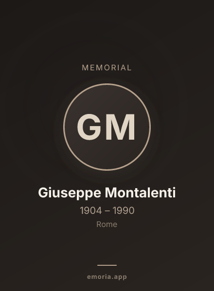Memorial portrait of Giuseppe Montalenti