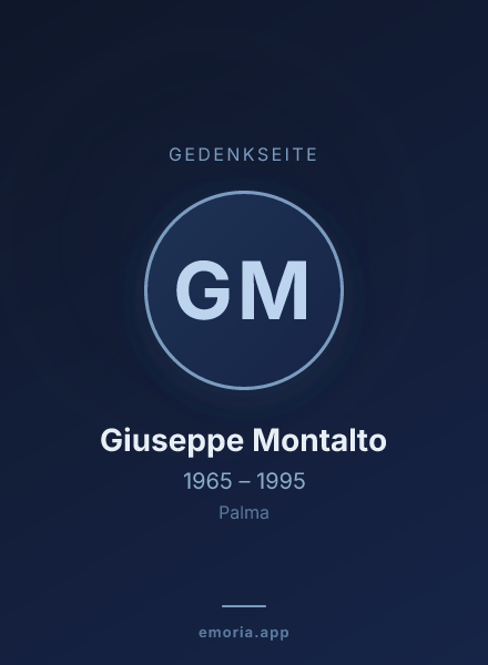 Gedenkportrait von Giuseppe Montalto