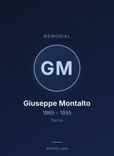 Memorial portrait of Giuseppe Montalto