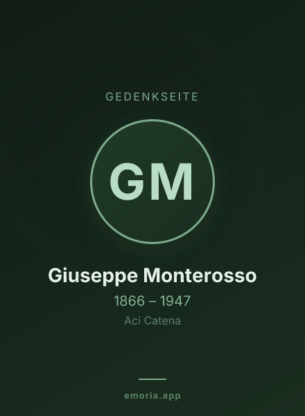 Gedenkportrait von Giuseppe Monterosso