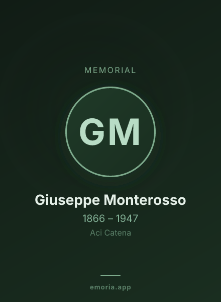 Memorial portrait of Giuseppe Monterosso