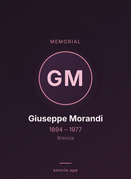 Memorial portrait of Giuseppe Morandi