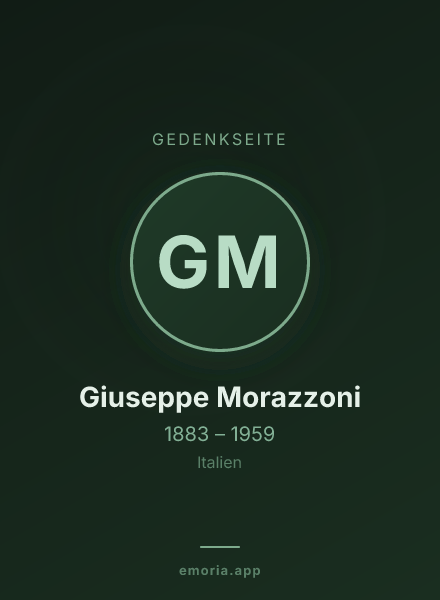 Gedenkportrait von Giuseppe Morazzoni