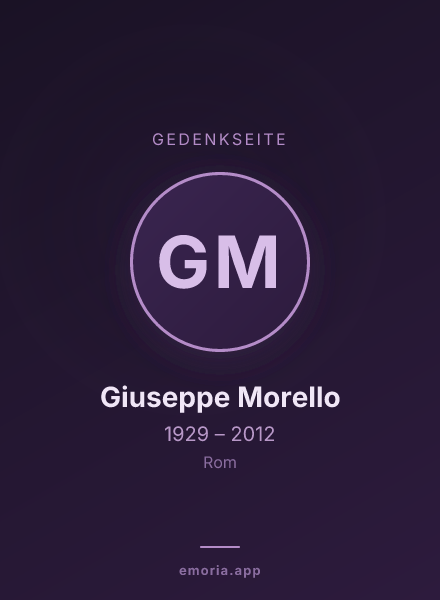 Gedenkportrait von Giuseppe Morello