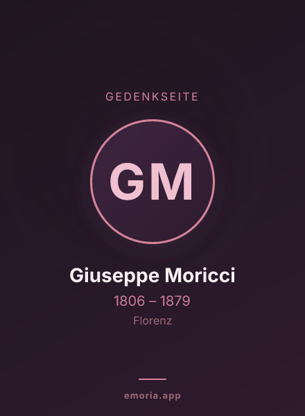 Gedenkportrait von Giuseppe Moricci