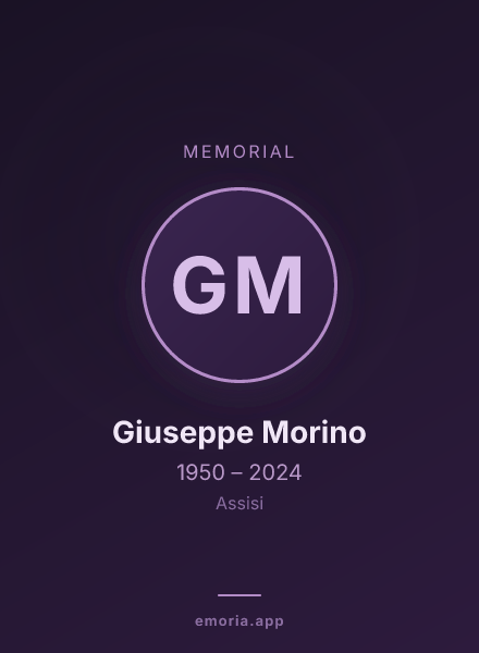 Memorial portrait of Giuseppe Morino