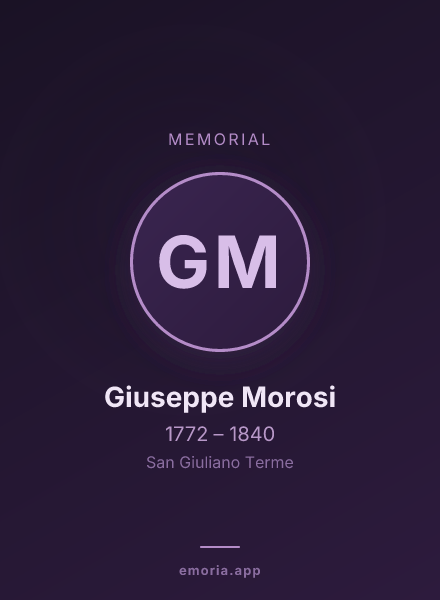 Memorial portrait of Giuseppe Morosi