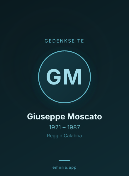 Gedenkportrait von Giuseppe Moscato