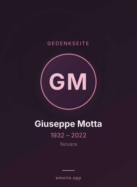 Gedenkportrait von Giuseppe Motta