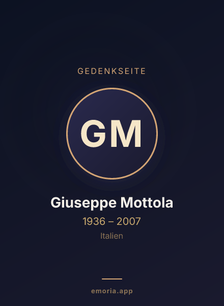 Gedenkportrait von Giuseppe Mottola