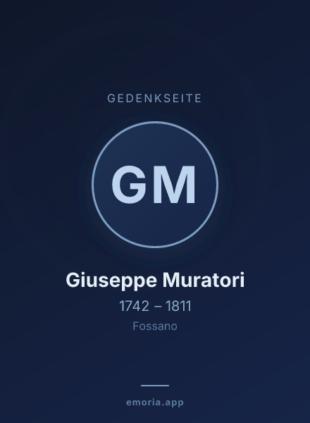 Gedenkportrait von Giuseppe Muratori