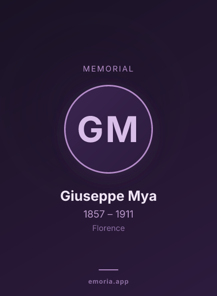 Memorial portrait of Giuseppe Mya