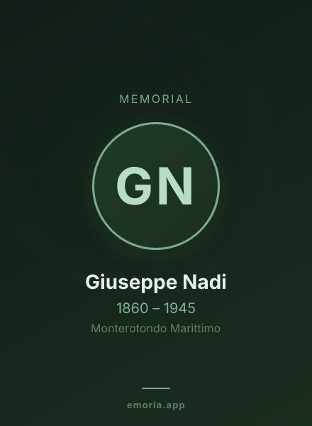 Memorial portrait of Giuseppe Nadi