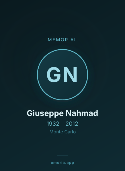 Memorial portrait of Giuseppe Nahmad