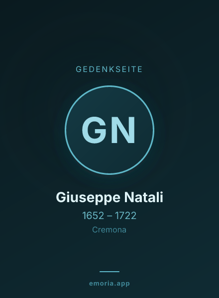 Gedenkportrait von Giuseppe Natali