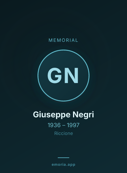 Memorial portrait of Giuseppe Negri