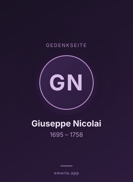 Gedenkportrait von Giuseppe Nicolai