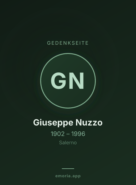 Gedenkportrait von Giuseppe Nuzzo