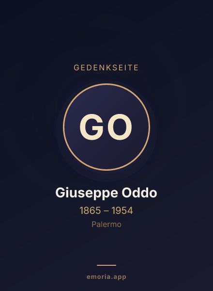 Gedenkportrait von Giuseppe Oddo