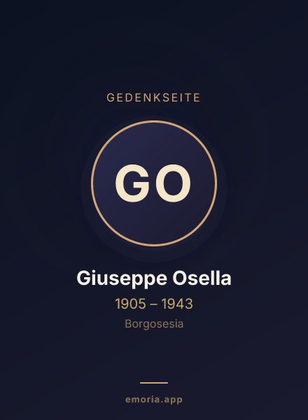 Gedenkportrait von Giuseppe Osella