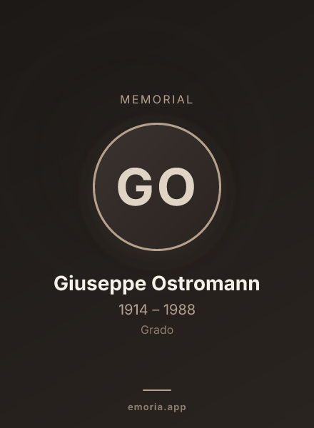 Memorial portrait of Giuseppe Ostromann