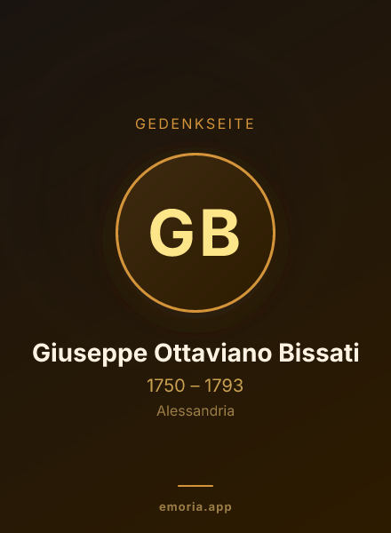 Gedenkportrait von Giuseppe Ottaviano Bissati